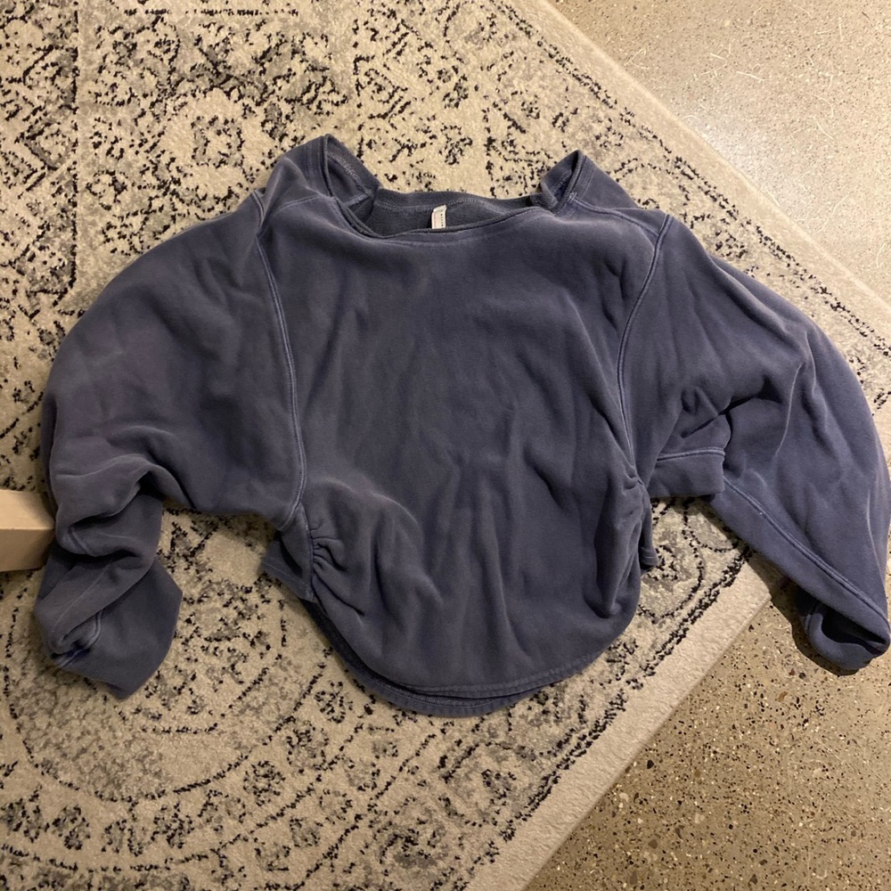 Free People Movement Ruched Crewneck Sweatshirt